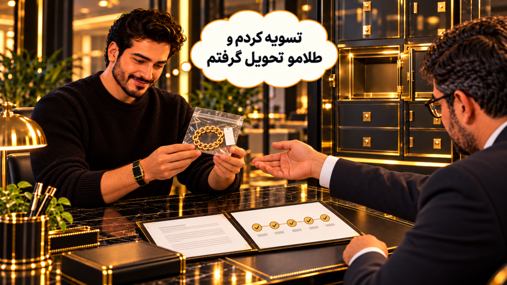 تسویه اقساط و تحویل همان طلا به مشتری در طلای پارسی